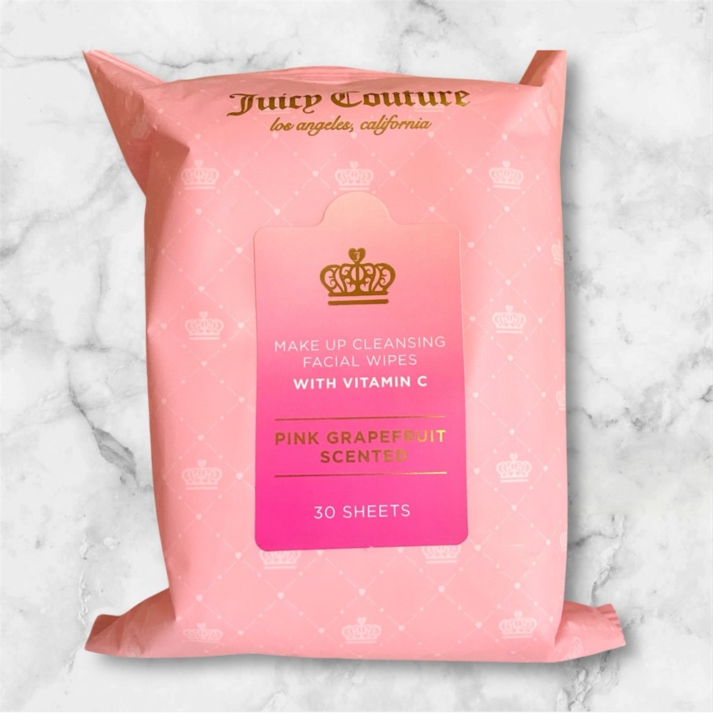 5/$25 Juicy Couture Pink Grapefruit makeup Wipes & vitamin C  New in package